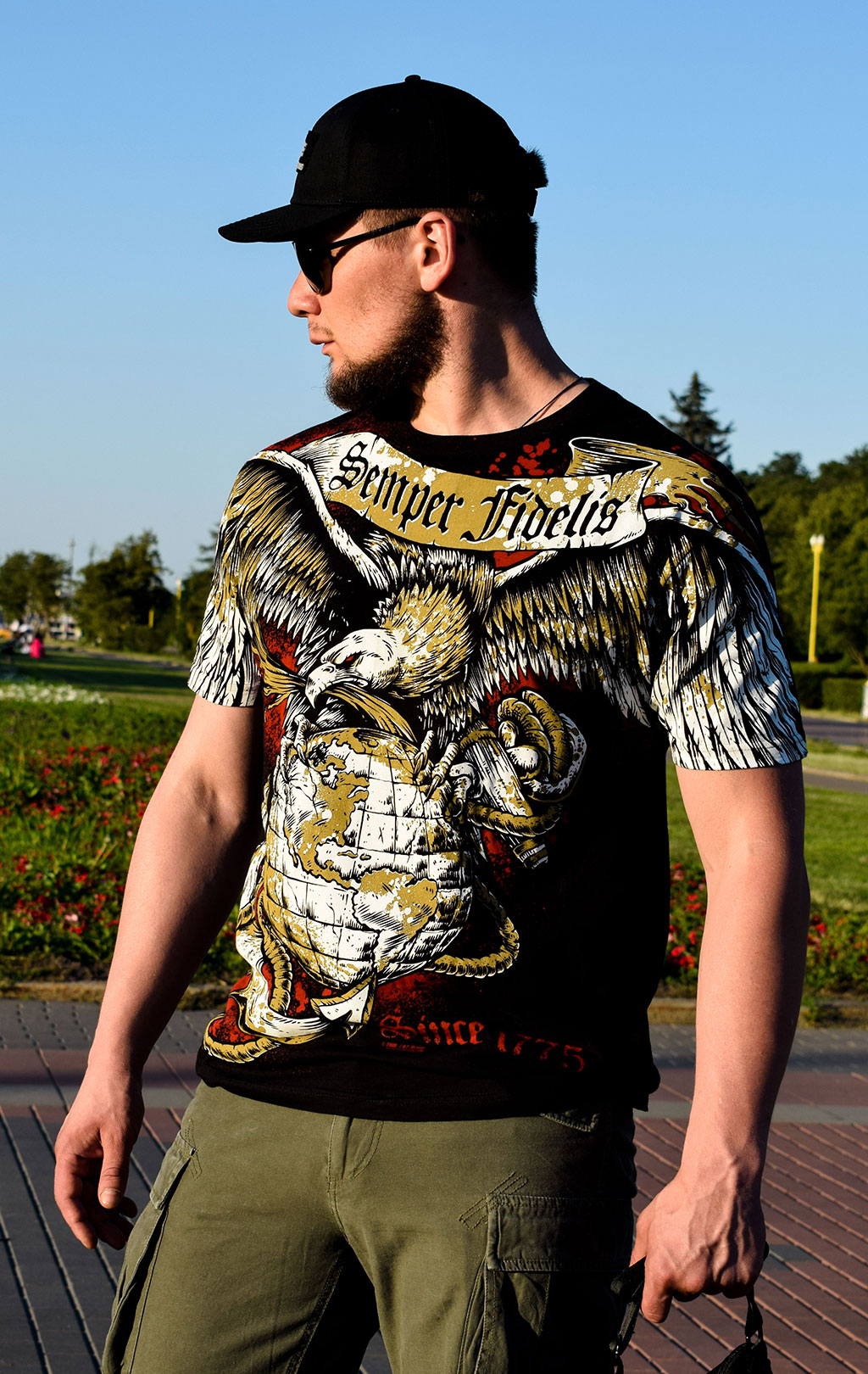 Футболка 7.62 USMC SEMPER FIDELIS black (002-421) 