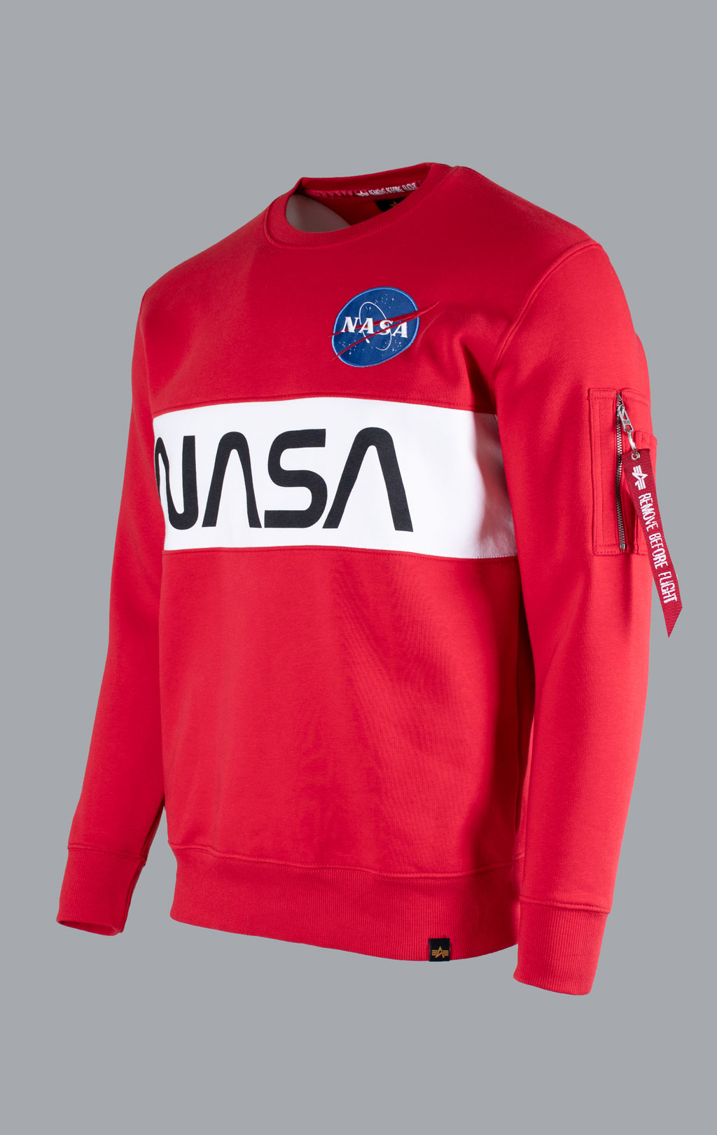 Свитшот ALPHA INDUSTRIES NASA Inlay speed red 