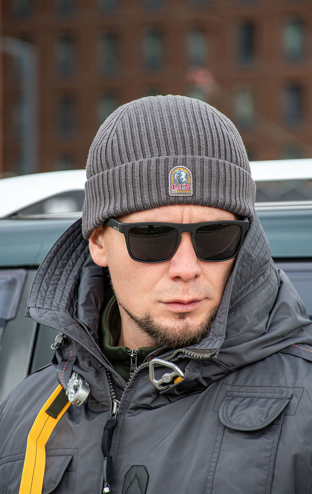 Шапка вязаная PARAJUMPERS MATIO FW 26/27 graphite orchid 