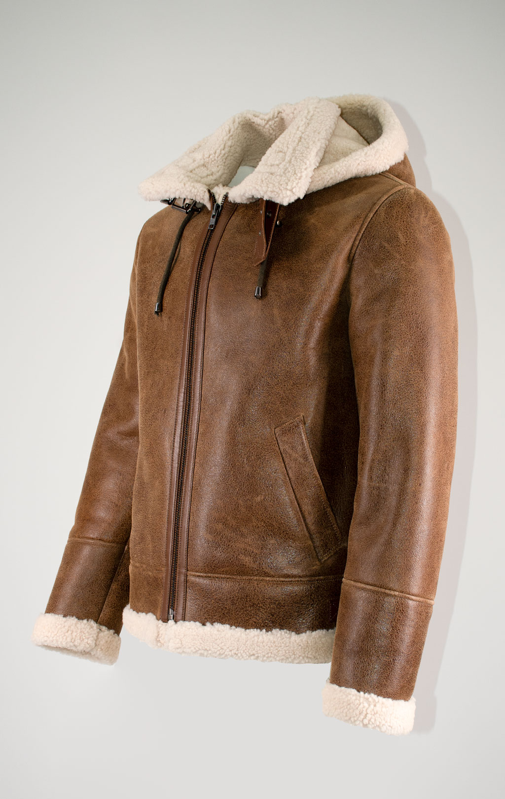 Куртка-пилот KODZIC B-3 HOODED SLIM FIT овчина FW 25/26 vintage khaki 