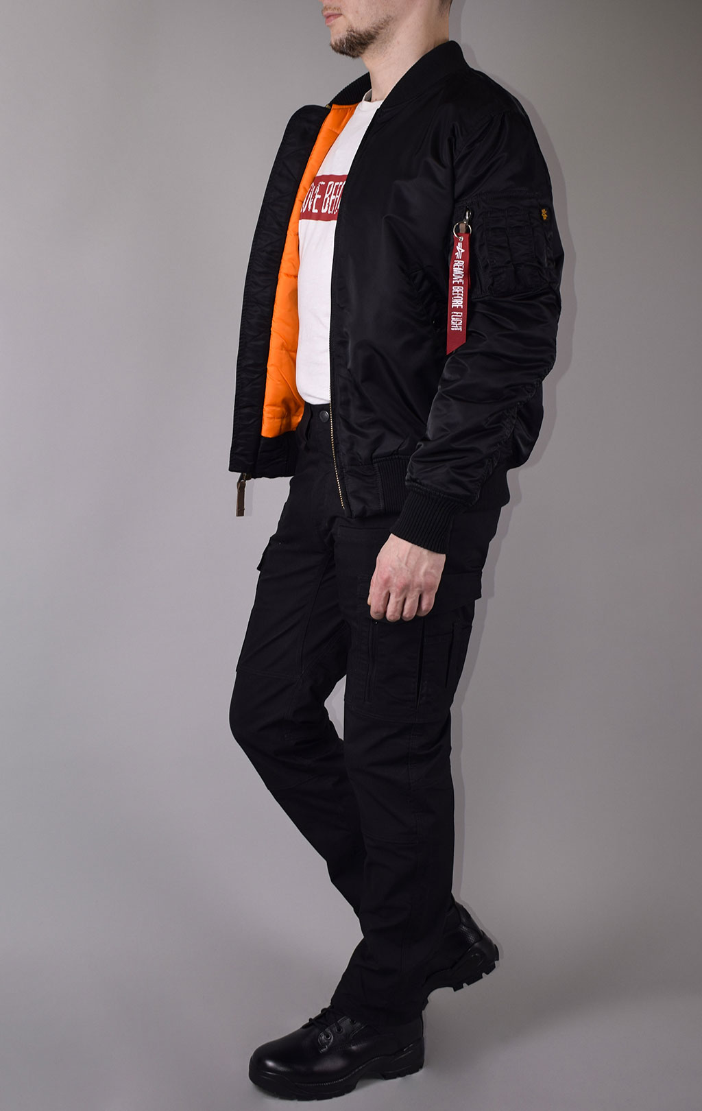 Бомбер ALPHA INDUSTRIES MA-1 VF 59 LONG black 