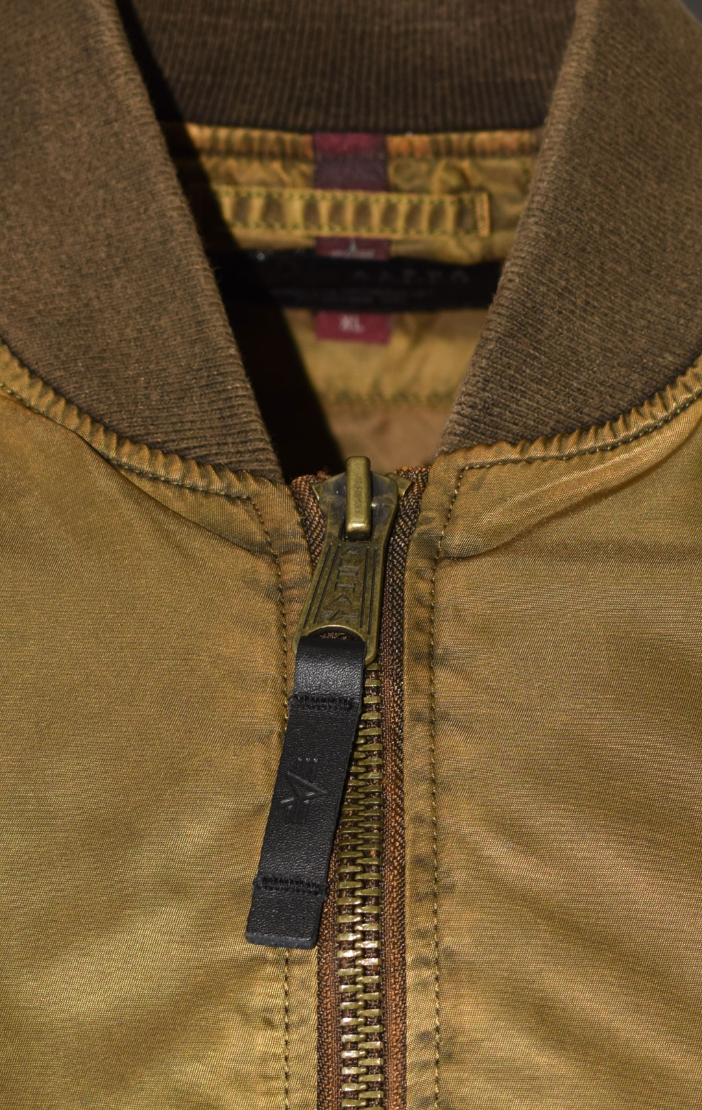 Ветровка-бомбер ALPHA INDUSTRIES MA-1 VF LW BATTLEWASH washed orange 