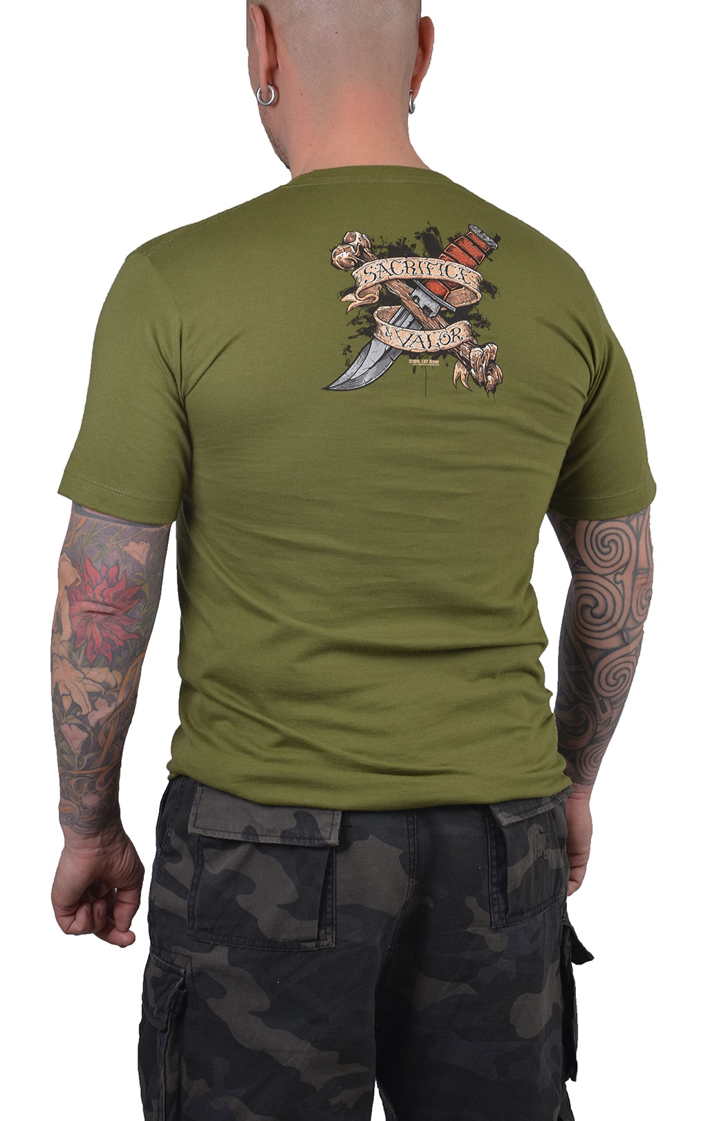 Футболка 7.62 SACRIFICE & VALOR green (001-403) 