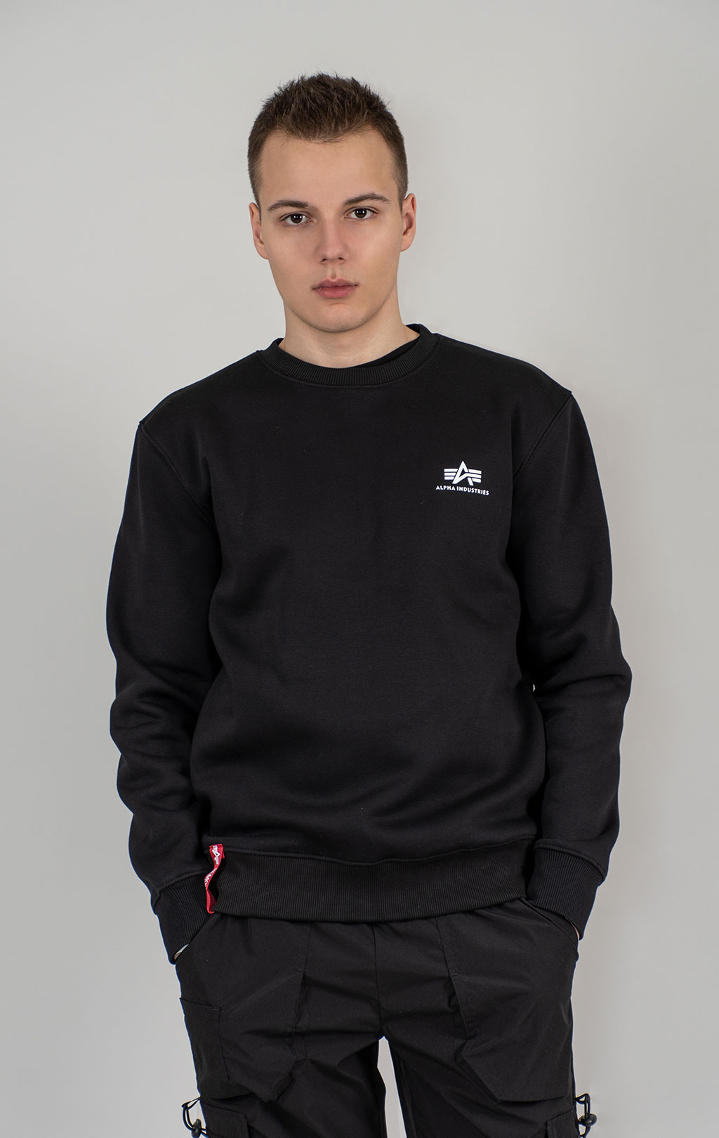 Свитшот ALPHA INDUSTRIES BASIC SWEATER SMALL LOGO black 