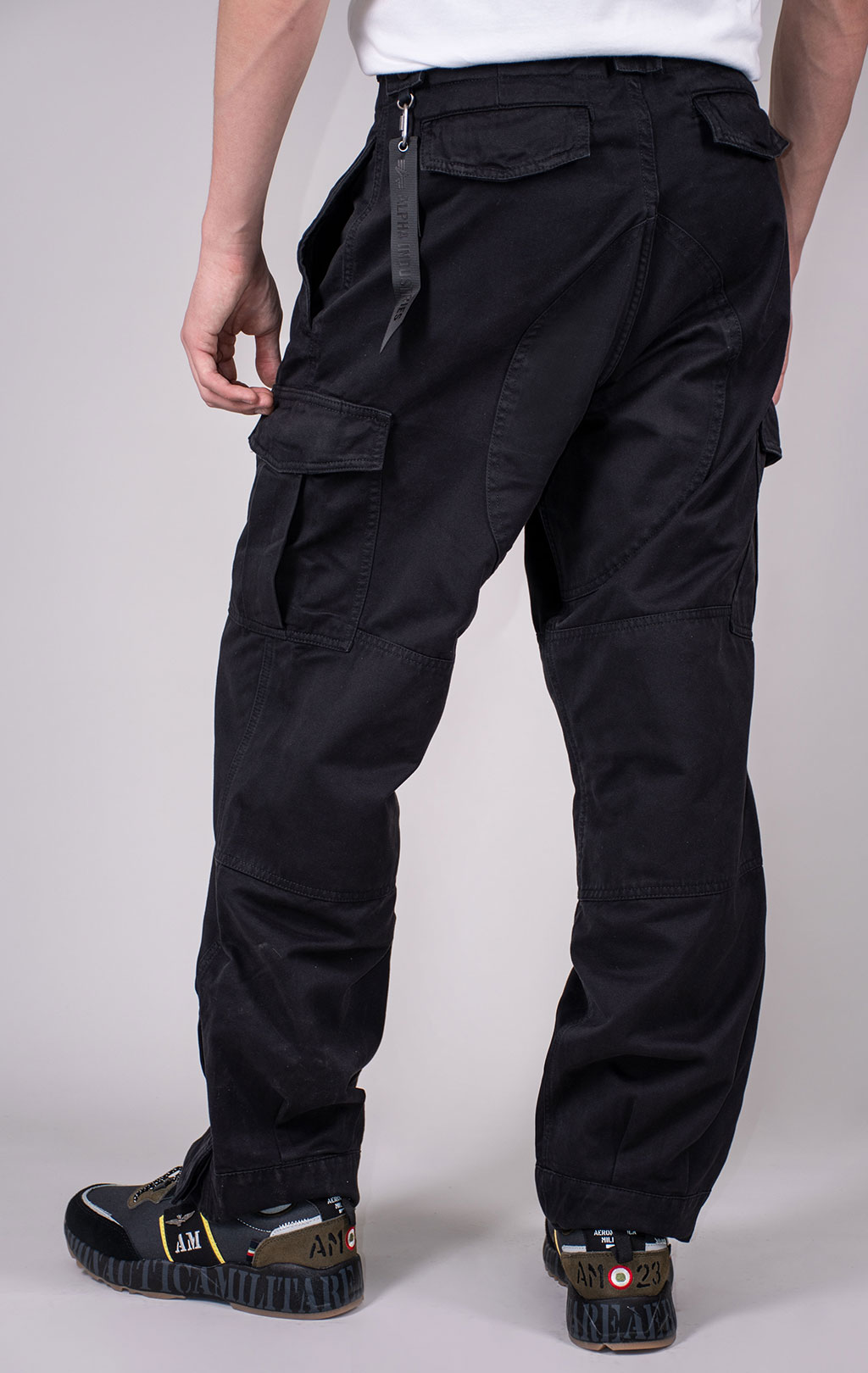 Брюки-карго ALPHA INDUSTRIES M-64 BELGIAN PANT плотные FW 24/25 black 