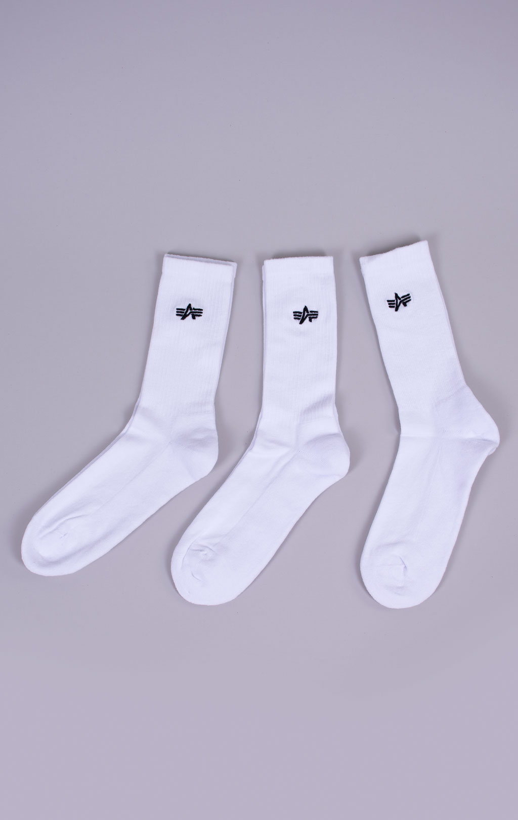 Носки ALPHA INDUSTRIES BASIC SOCKS (упаковка 3 пары) white 