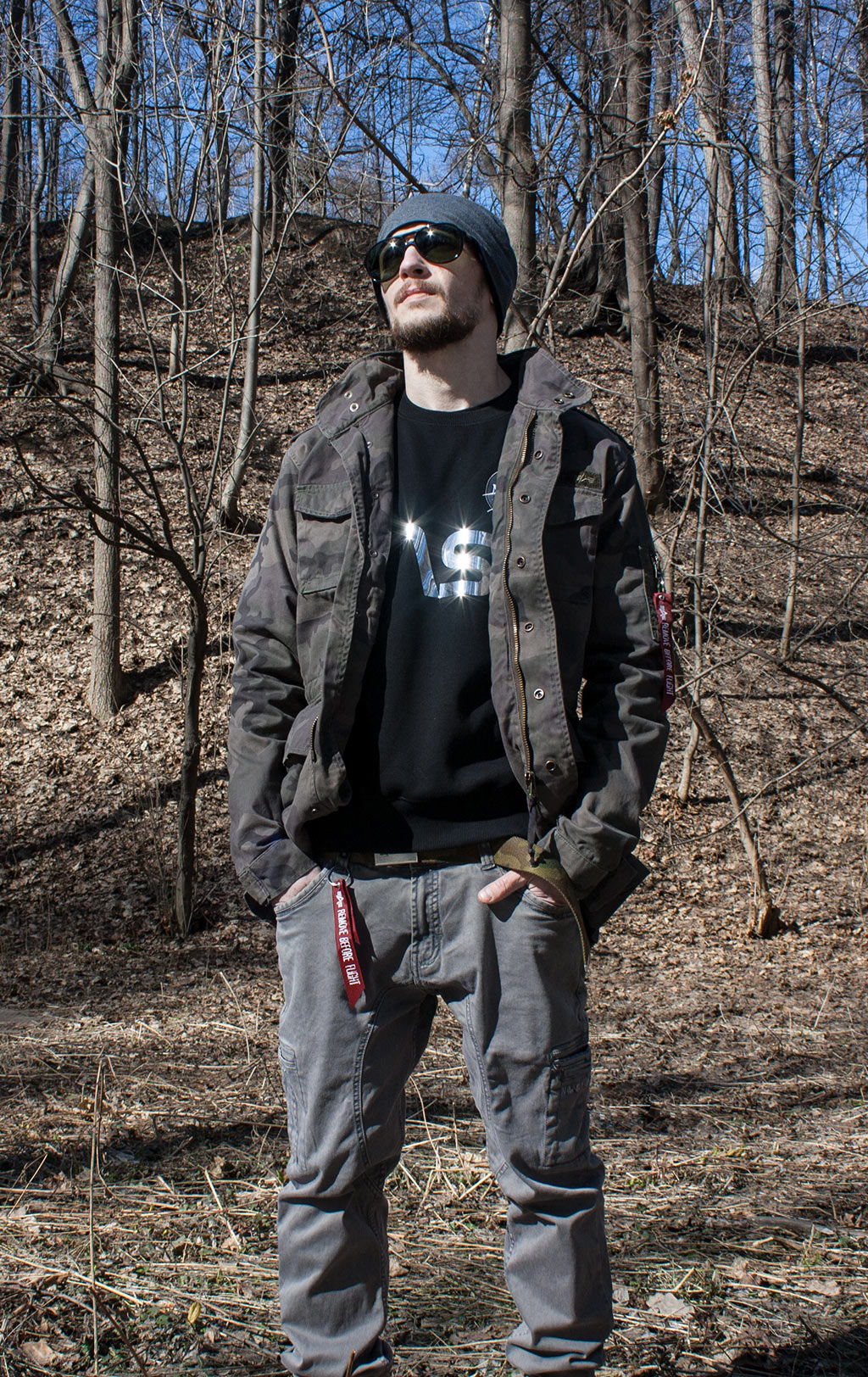 Ветровка ALPHA INDUSTRIES M-65 HUNTINGTON dark olive camo 