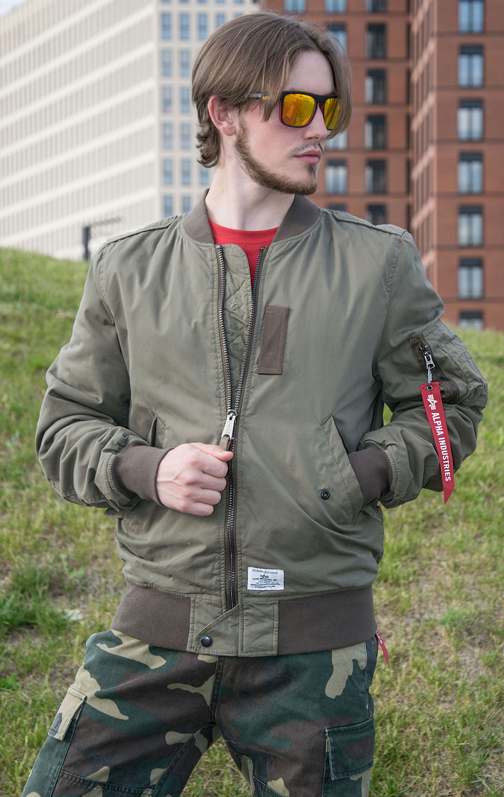 Бомбер-ветровка ALPHA INDUSTRIES L-2B CTN GEN-II FLIGHT JACKET SS 23 m OG-107 green 