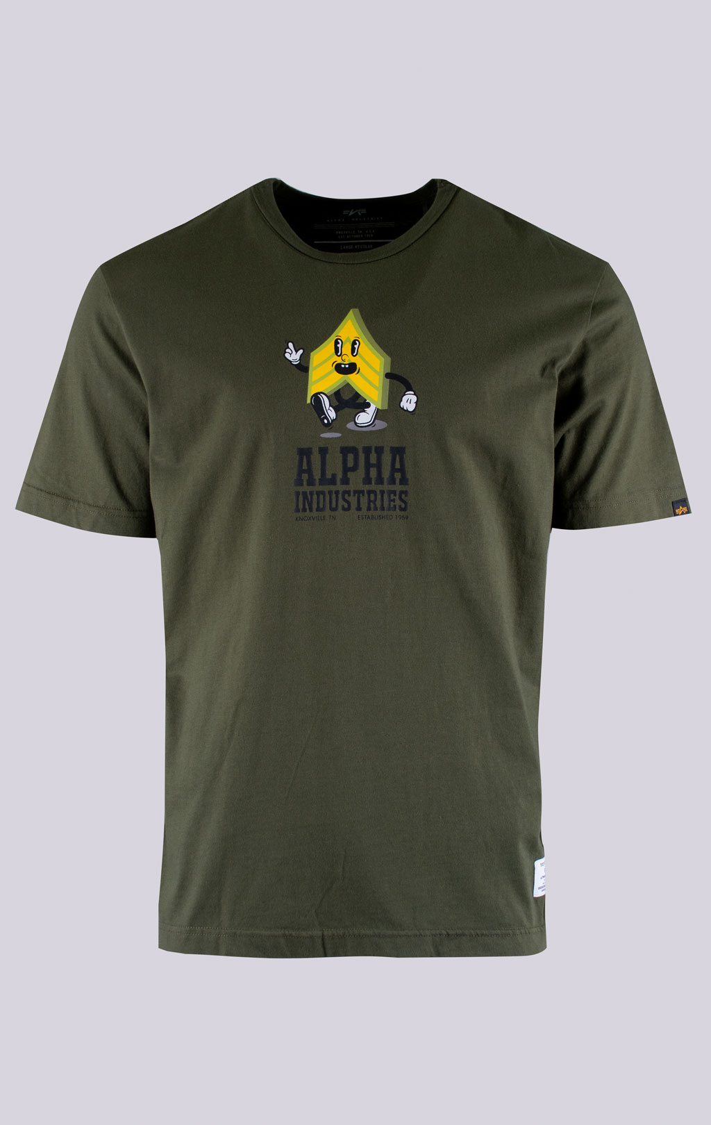 Футболка ALPHA INDUSTRIES ALPHA BADGE TEE SS 24 olive 