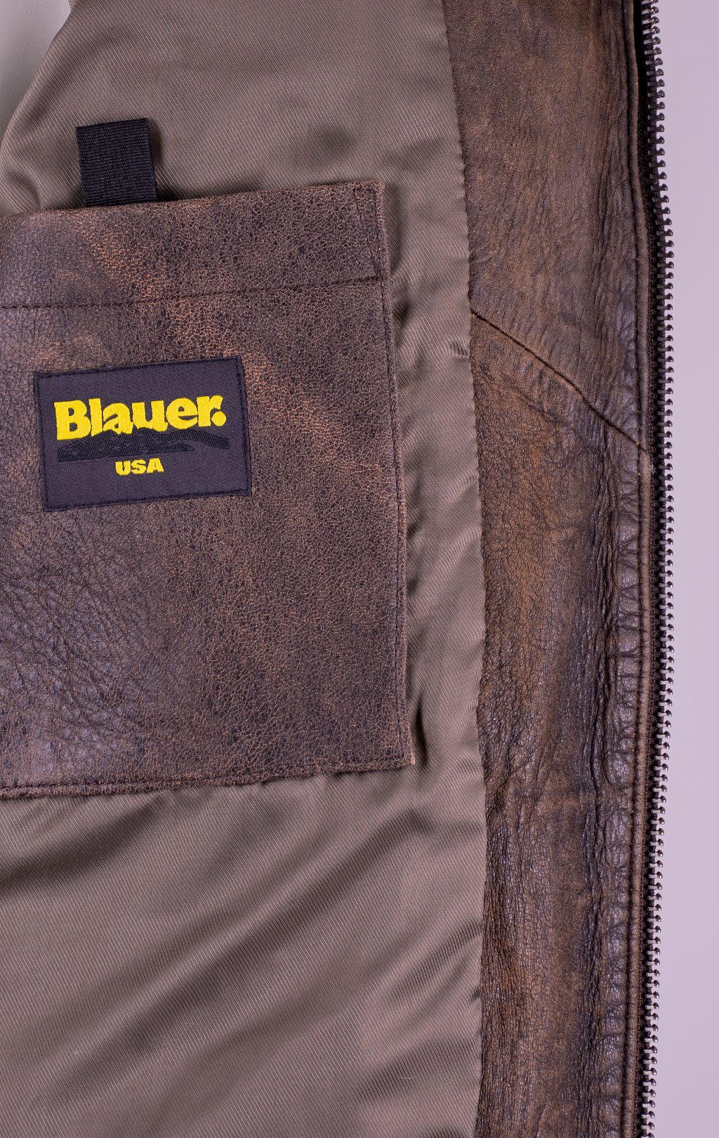 Куртка BLAUER SELWYN кожа FW 25/26 arabic coffe (L02313) 