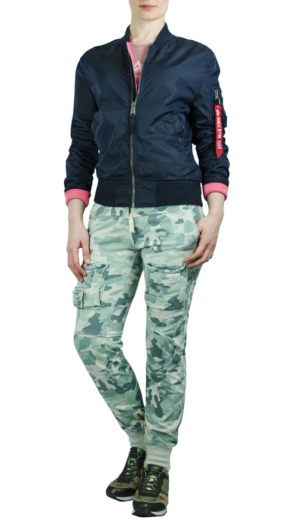 Женская ветровка-бомбер ALPHA INDUSTRIES TT IP REVERSIBLE MA-1 rep. blue 