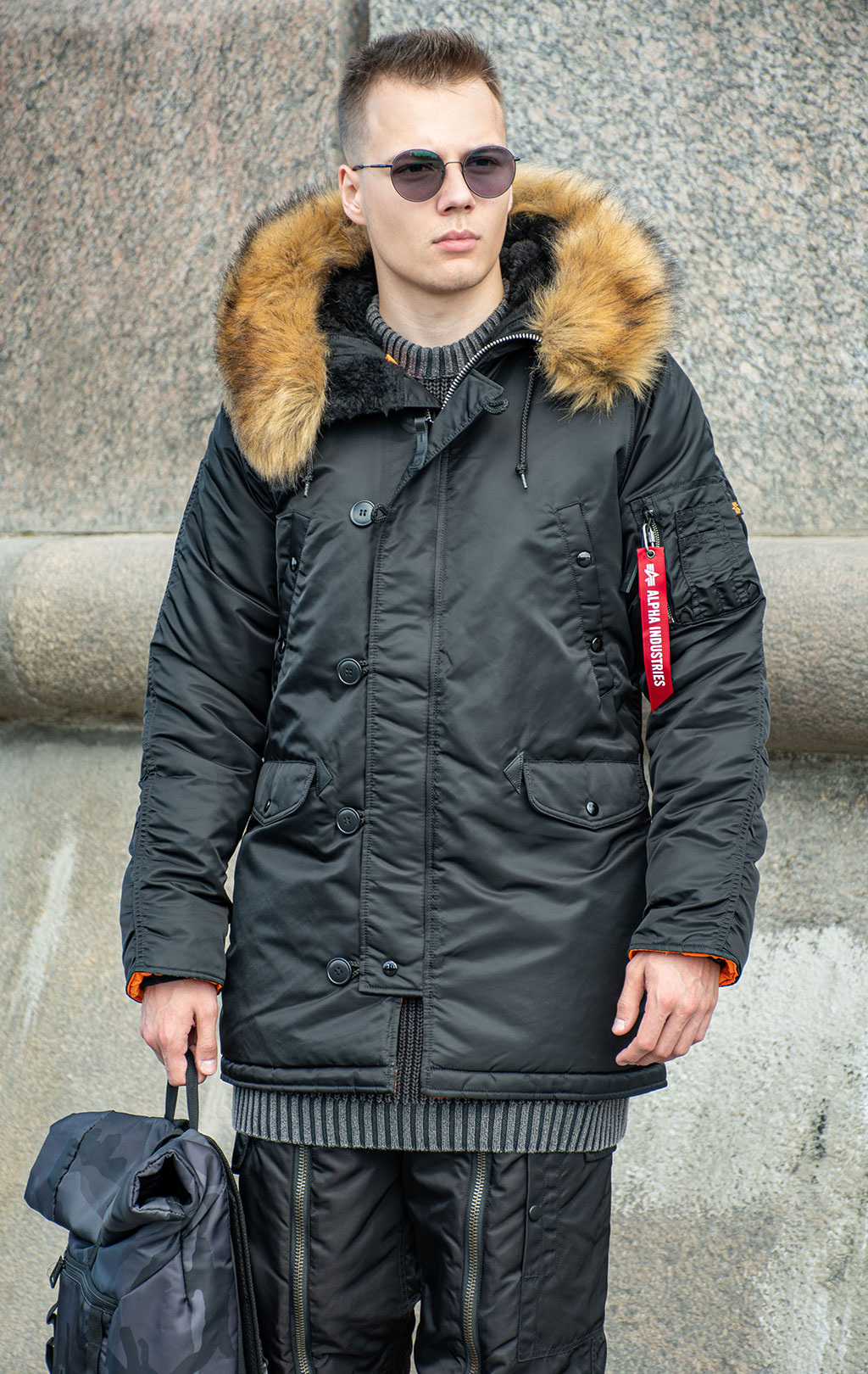 Аляска ALPHA INDUSTRIES N-3B SLIM FIT FW 25/26 black 