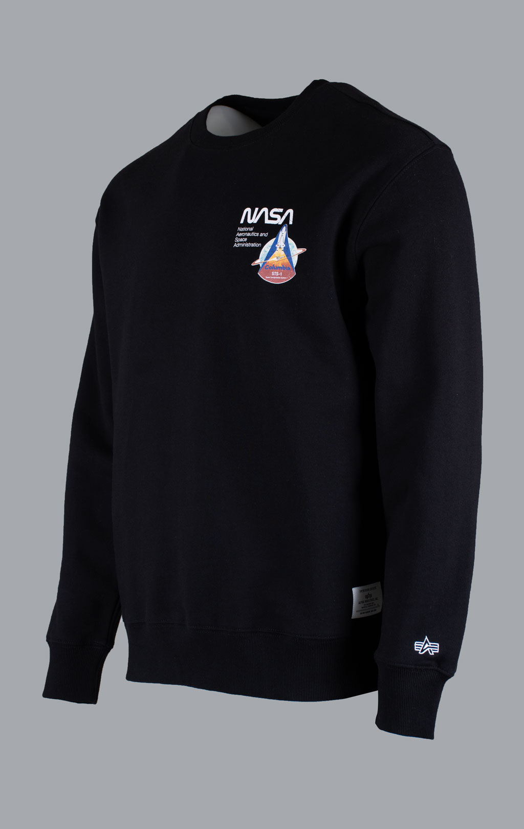 Свитшот ALPHA INDUSTRIES NASA COLUMBIA CREWNECK FW 21/22 black 