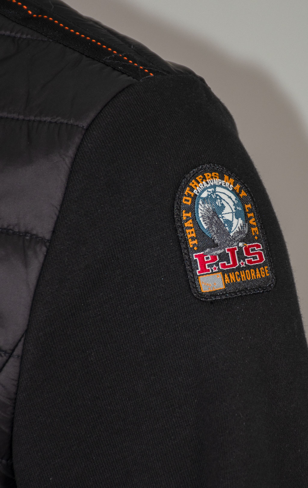 Женская толстовка комбинированная PARAJUMPERS LORETTA FW 25/26 black 