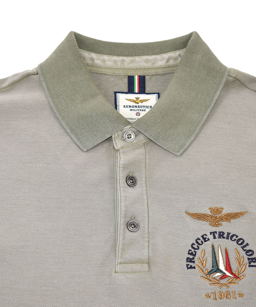 Футболка-поло AERONAUTICA MILITARE SS 20/IN verde militare (PO 1307) 