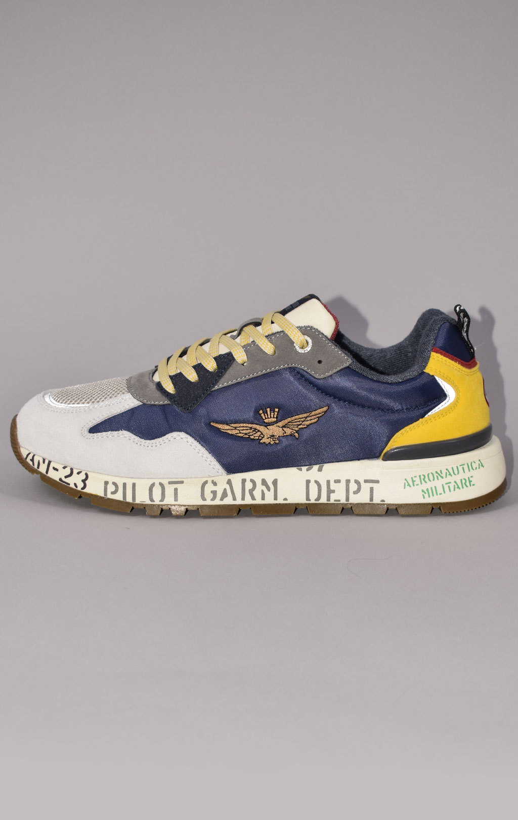 Кроссовки AERONAUTICA MILITARE SS 23 m/CN giallo/blue scuro/bianco (SC 214) 