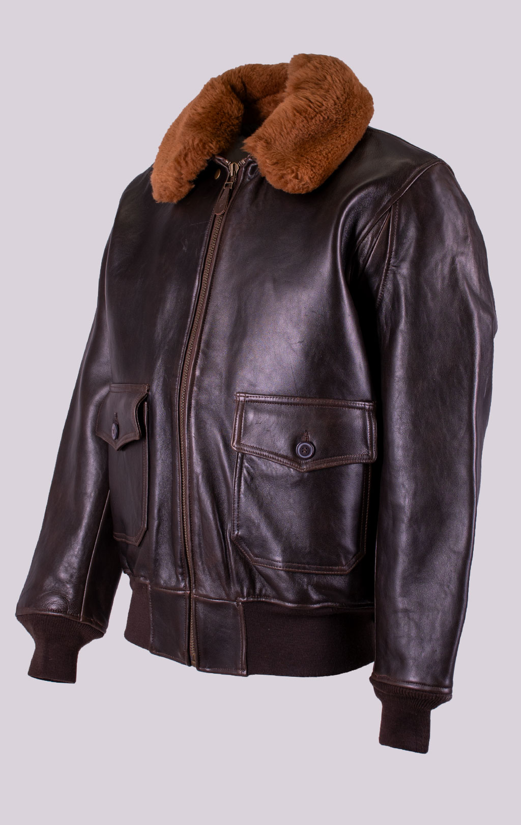Куртка-пилот COCKPIT G-1 NAVY big size кожа brown (Z201035) 