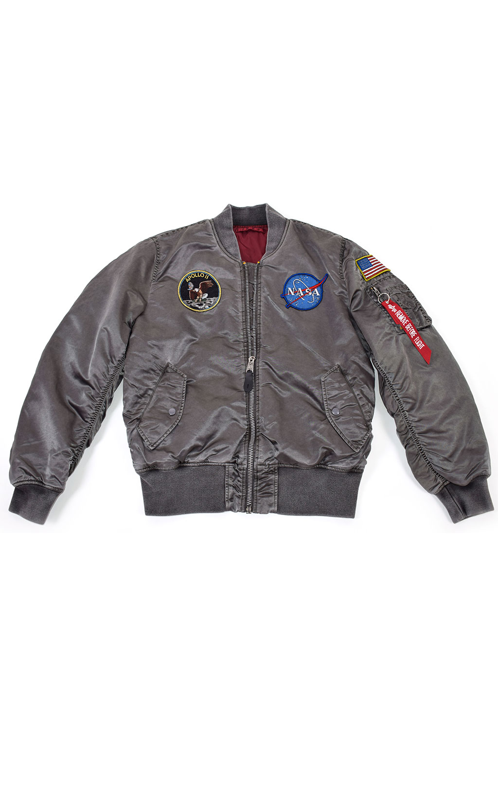 Бомбер ALPHA INDUSTRIES MA-1 APOLLO BATTLEWASH new silver 