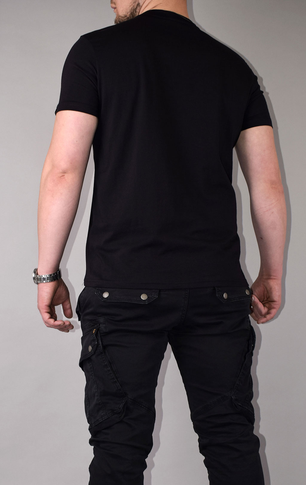 Футболка ALPHA INDUSTRIES BASIC T SMALL LOGO big size black 