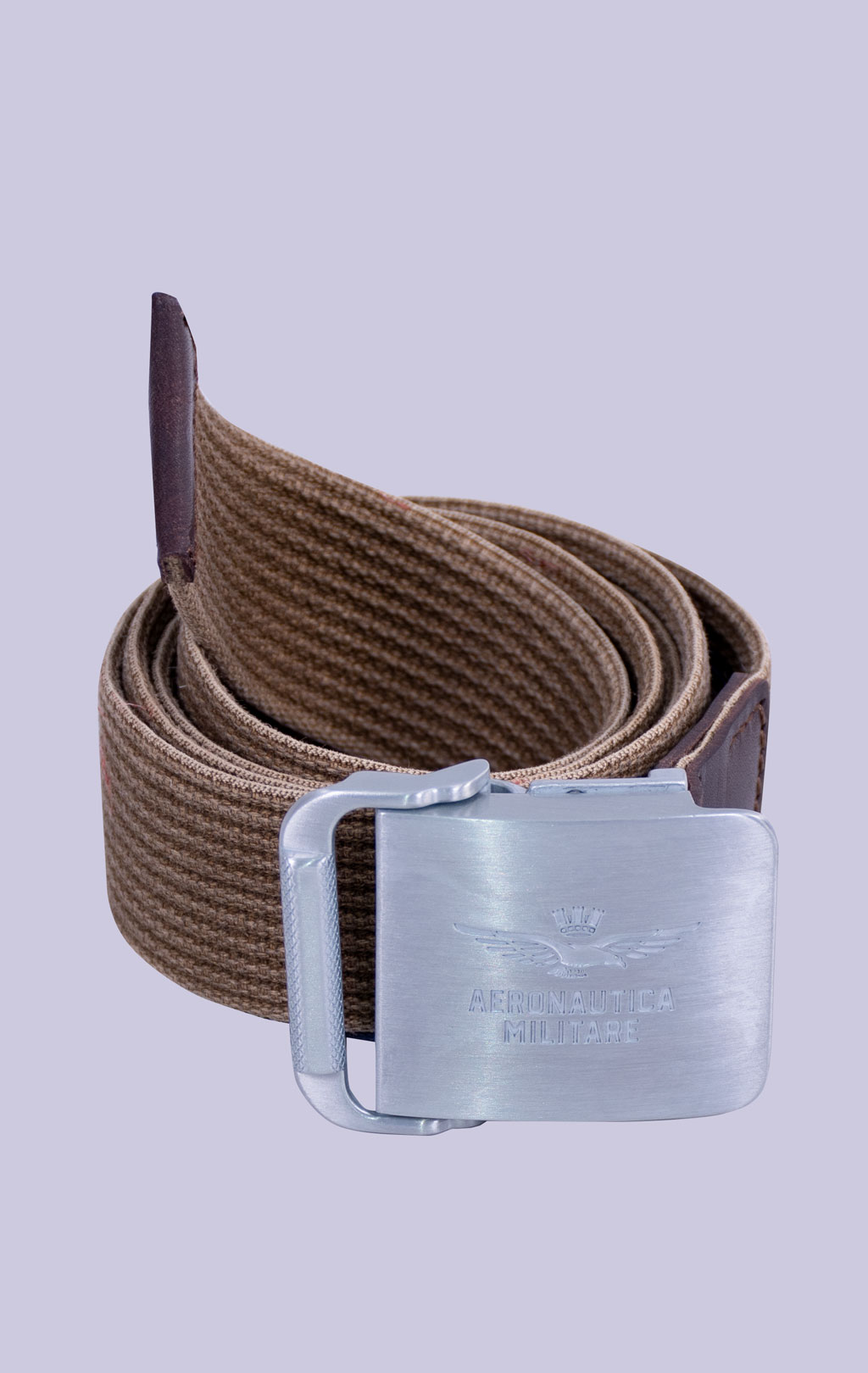 Ремень текстиль/кожа AERONAUTICA MILITARE FW 26/27/IT в коробке caffelatte (CI 0319) 