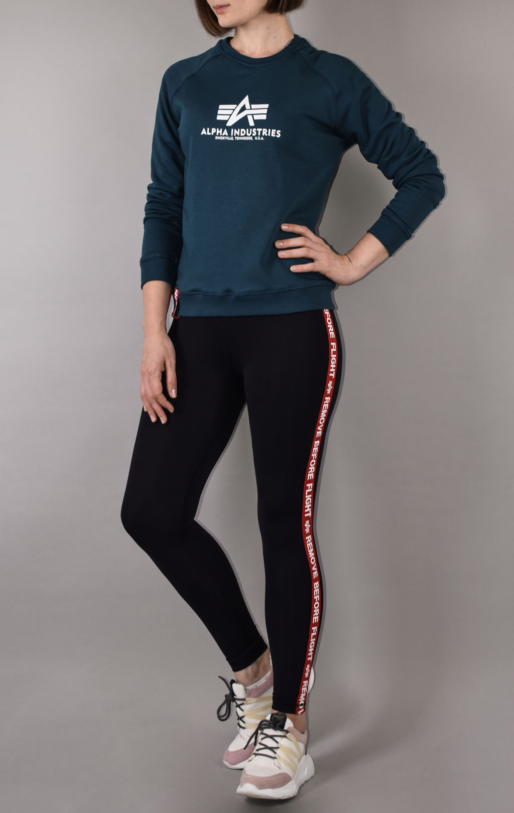 Женский свитшот ALPHA INDUSTRIES NEW BASIC SWEATER deep petrol 