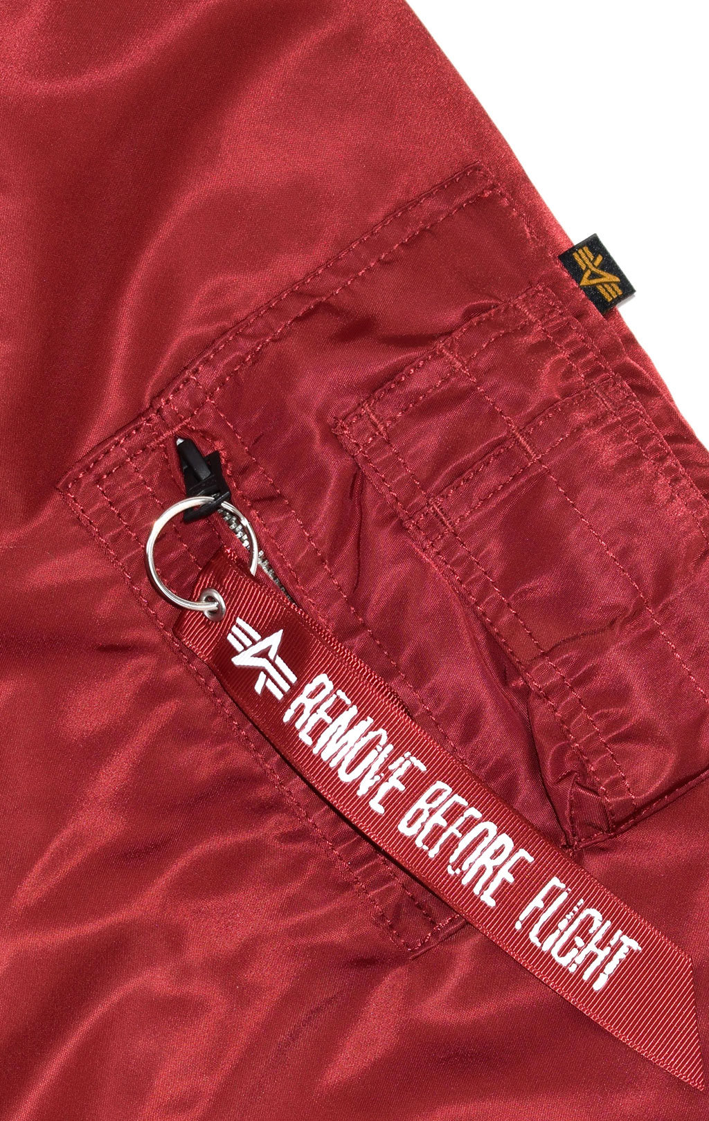 Аляска короткая ALPHA INDUSTRIES 45P HOODED CUSTOM commander red 