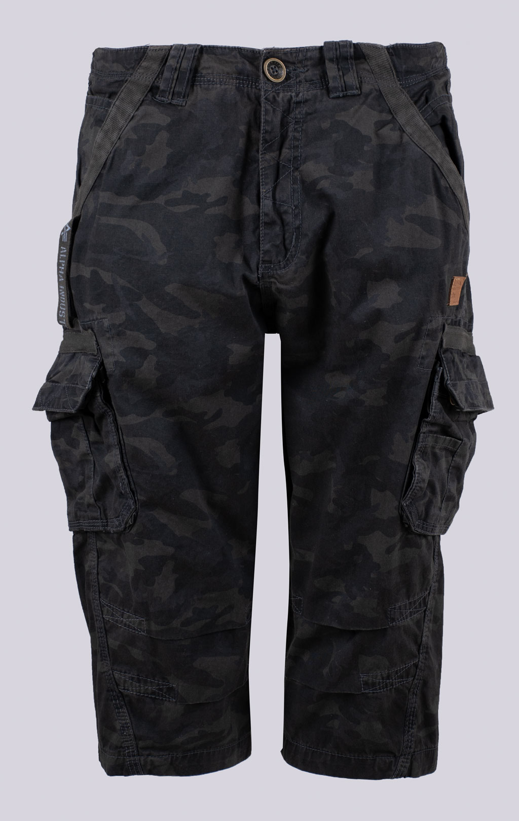 Шорты карго удлинённые ALPHA INDUSTRIES IMPERIAL 3/4 black camo 