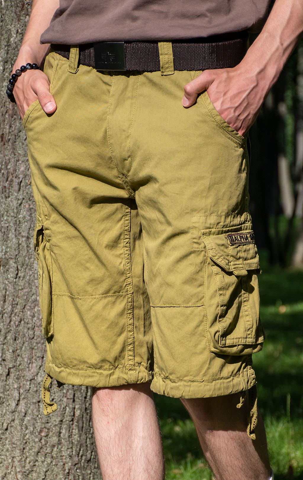 Шорты карго ALPHA INDUSTRIES JET khaki green 