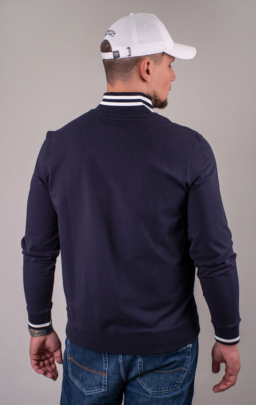 Олимпийка AERONAUTICA MILITARE SS 24 m/BD blue navy (FE 1756) 