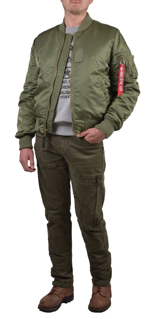 Куртка-бомбер лётная ALPHA INDUSTRIES VF REV-II MA-1 sage green 