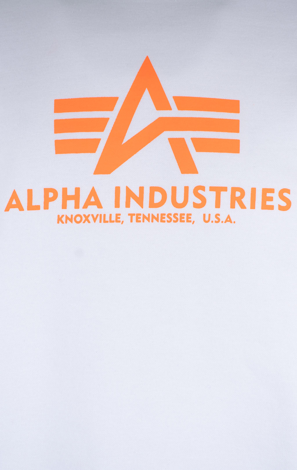 Свитшот ALPHA INDUSTRIES BASIC SWEATER white/neon orange 