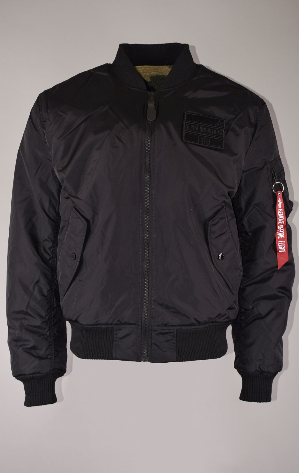Бомбер ALPHA INDUSTRIES MA-1 FLC REV black 