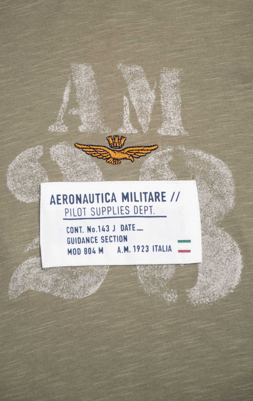 Футболка AERONAUTICA MILITARE SS 26/BD lichen green (TS 2524) 