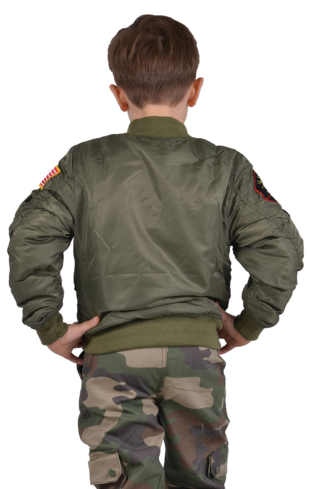 Детская куртка-бомбер лётная ALPHA INDUSTRIES MA-1 Youth Patch Kids sage green 