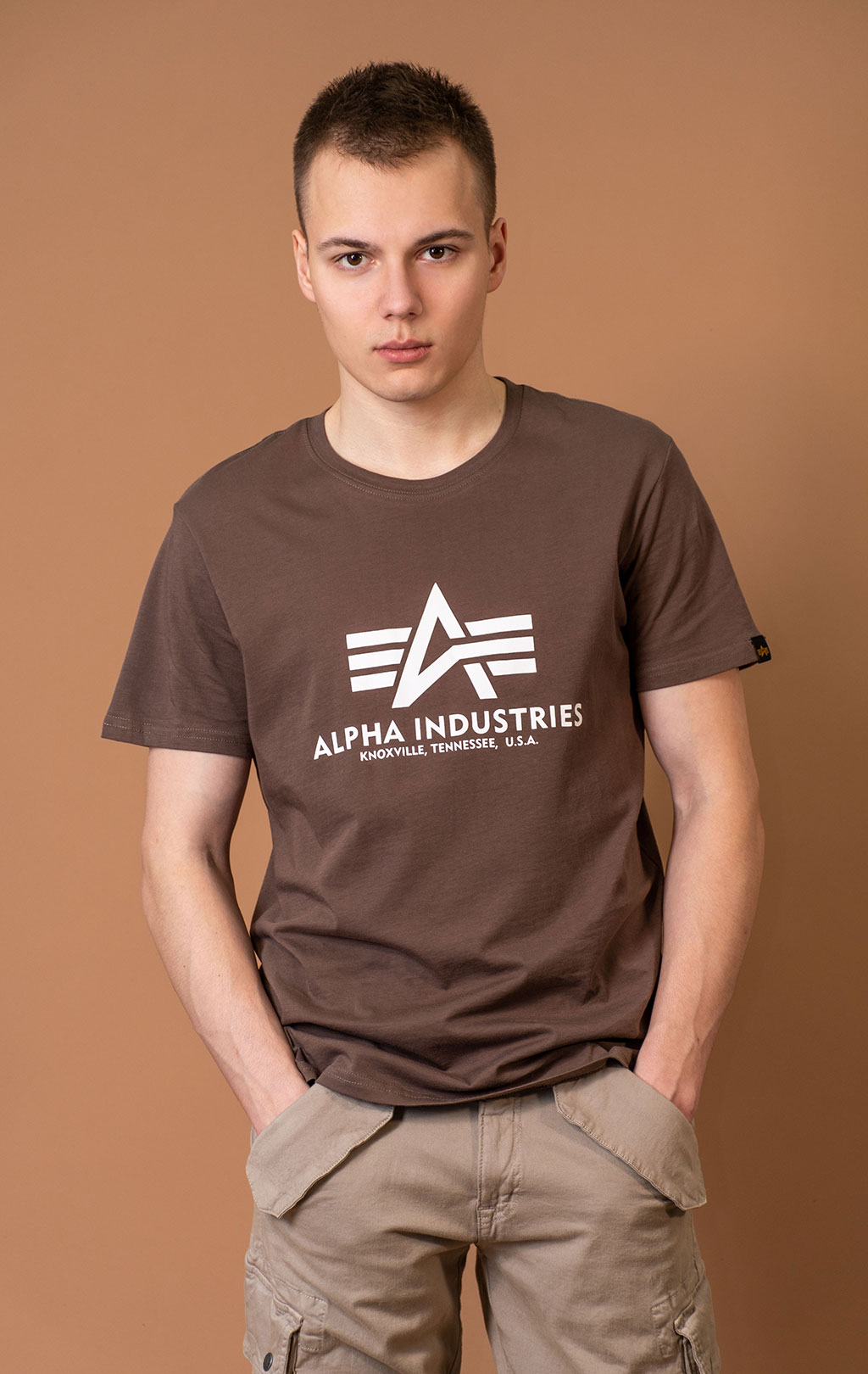 Футболка ALPHA INDUSTRIES BASIC T taupe 