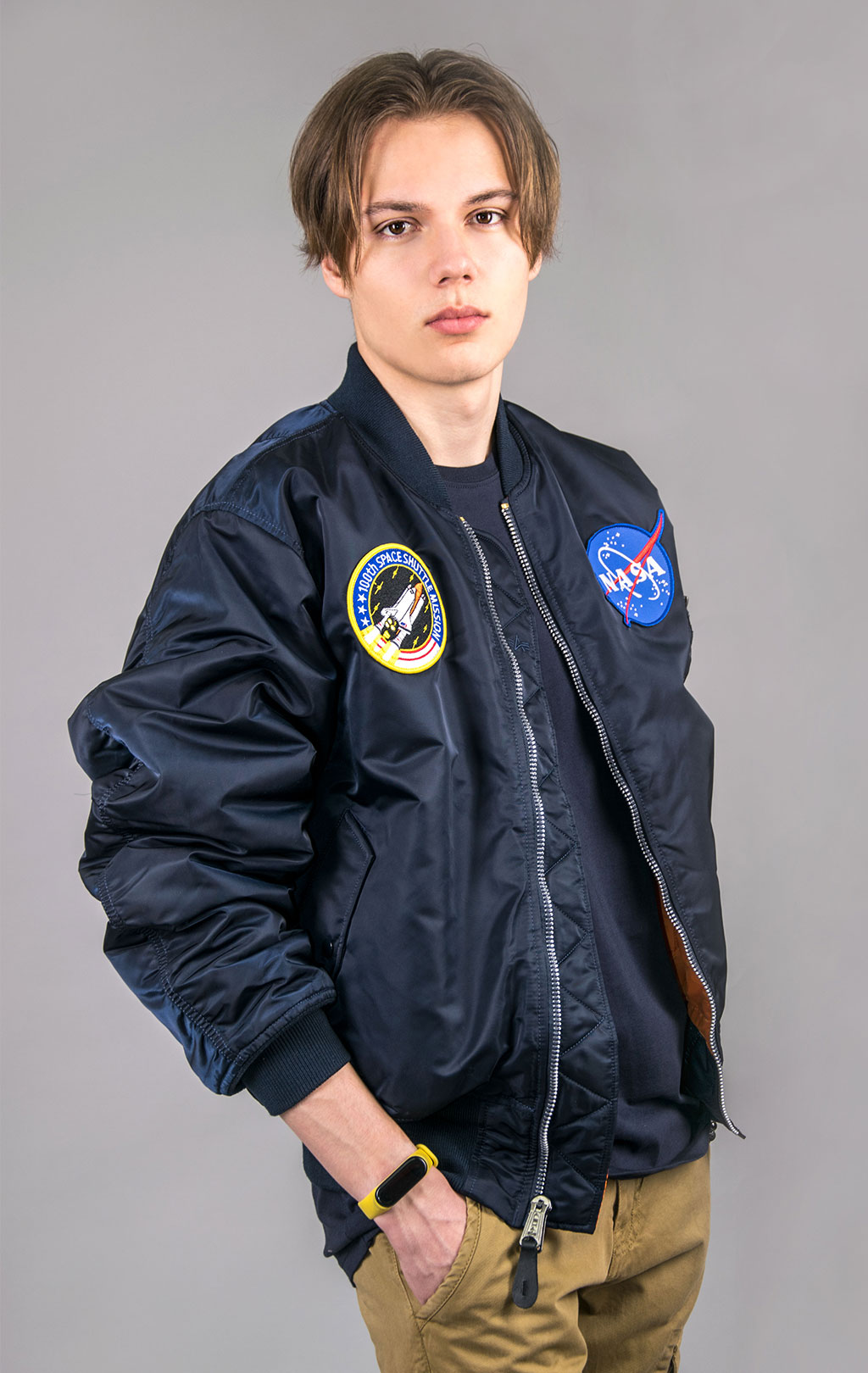 Бомбер ALPHA INDUSTRIES MA-1 original fit NASA rep. blue 