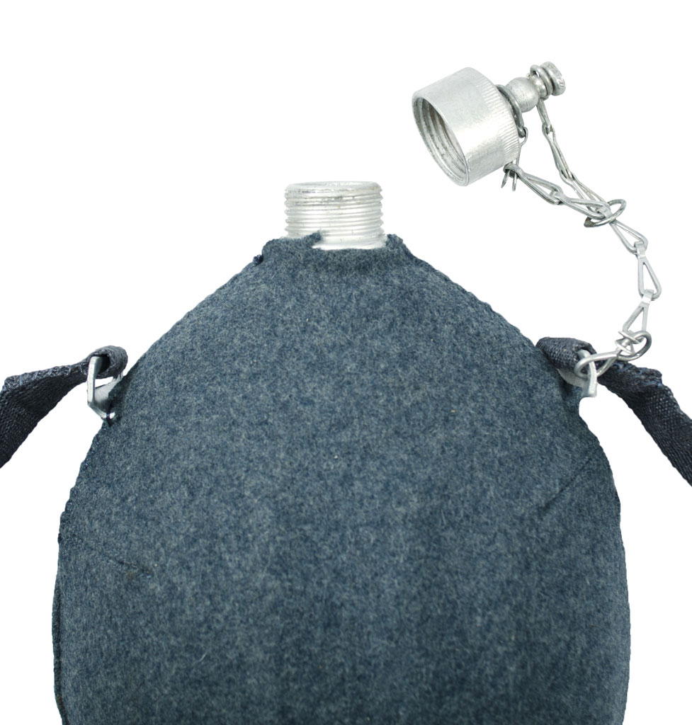 Фляга алюминий в суконном чехле grey Италия