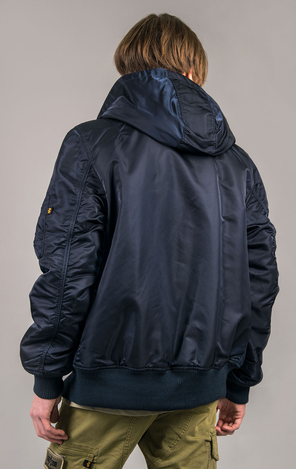 Куртка-бомбер лётная ALPHA INDUSTRIES MA-1 HOODED RIB FW 21 m replica blue 