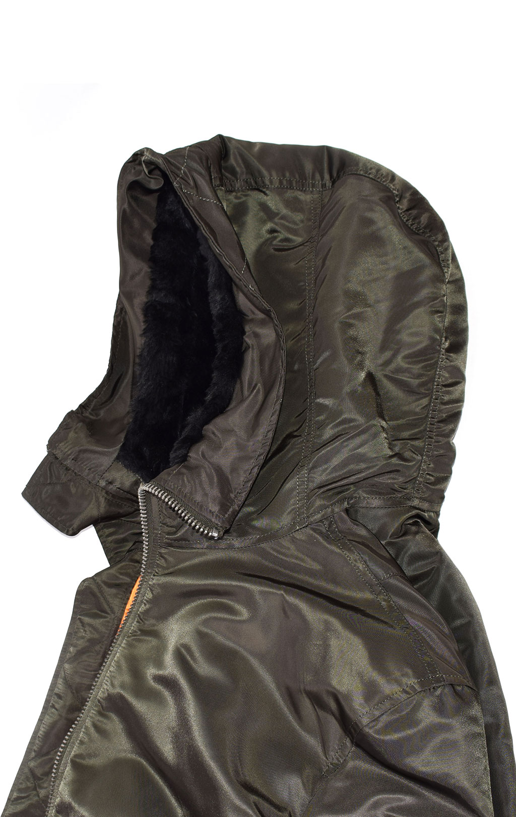 Куртка ALPHA INDUSTRIES MA-1 HOODED black olive 