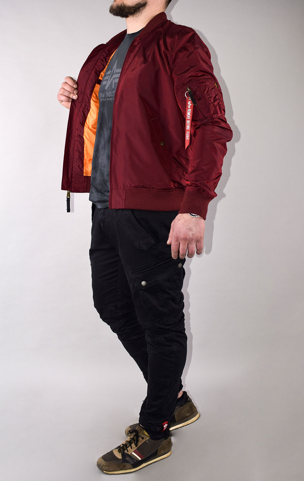 Ветровка-бомбер ALPHA INDUSTRIES MA-1 TT burgundy 