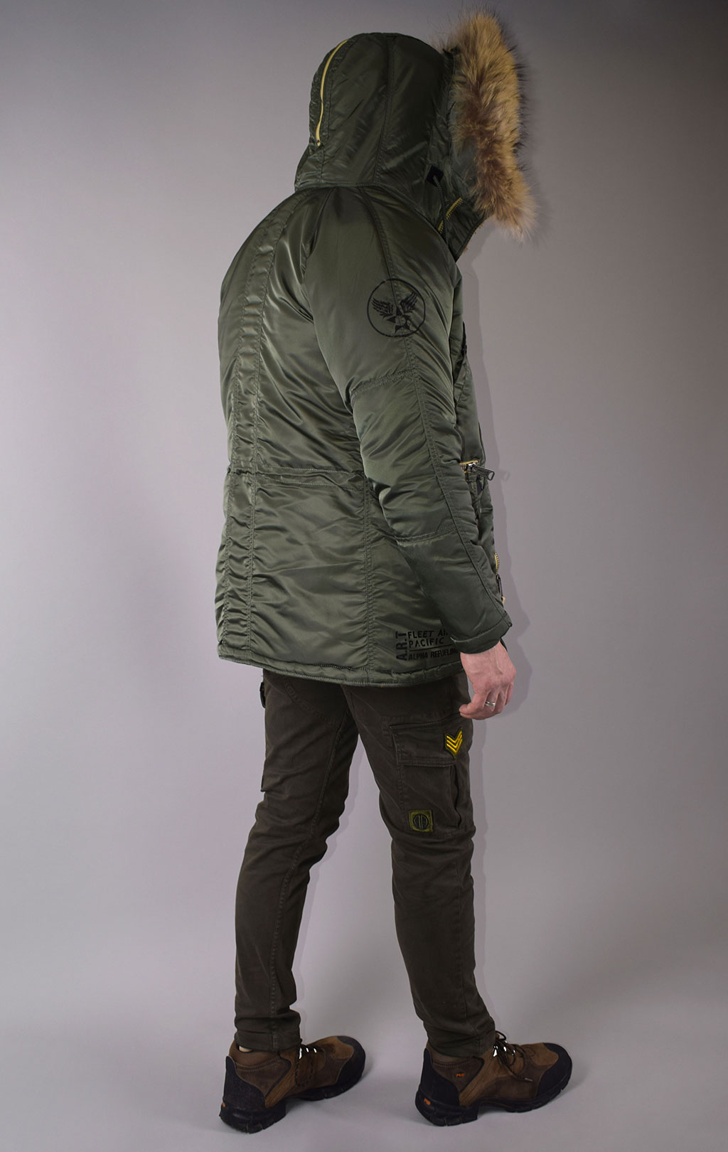 Аляска ALPHA INDUSTRIES N-3B ART VF натур. мех sage green 