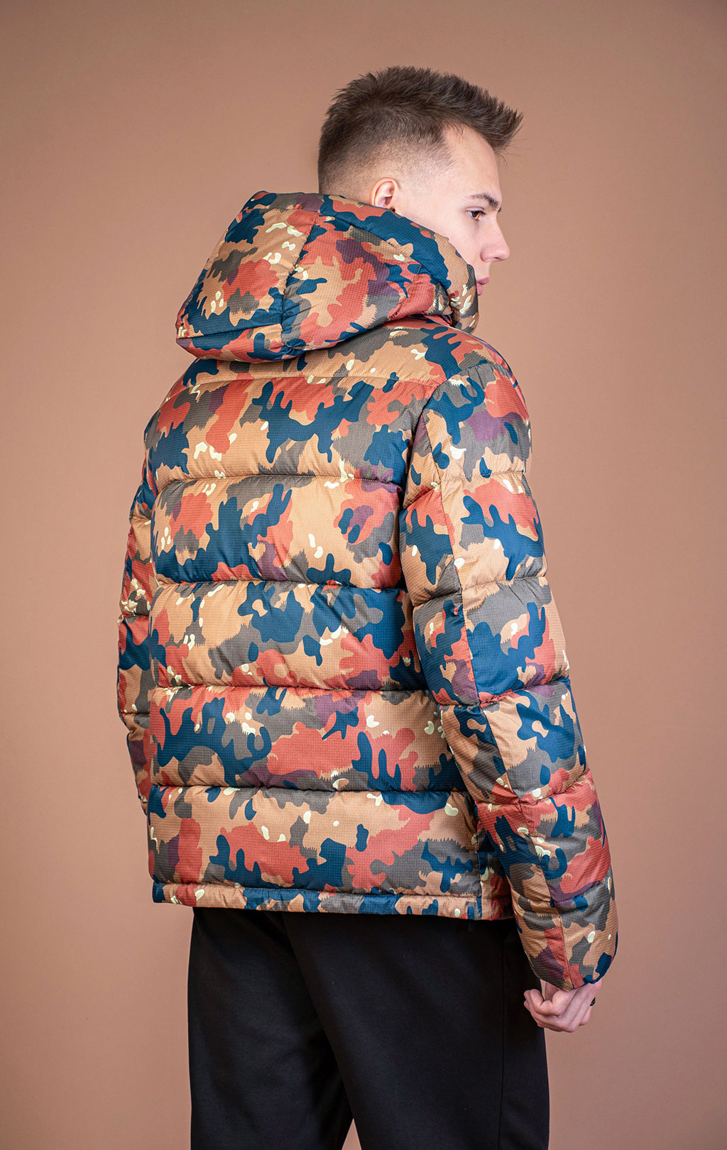 Куртка с капюшоном BLAUER BURTON ECO FW 25/26 tabacco swiss camo (C02153) 