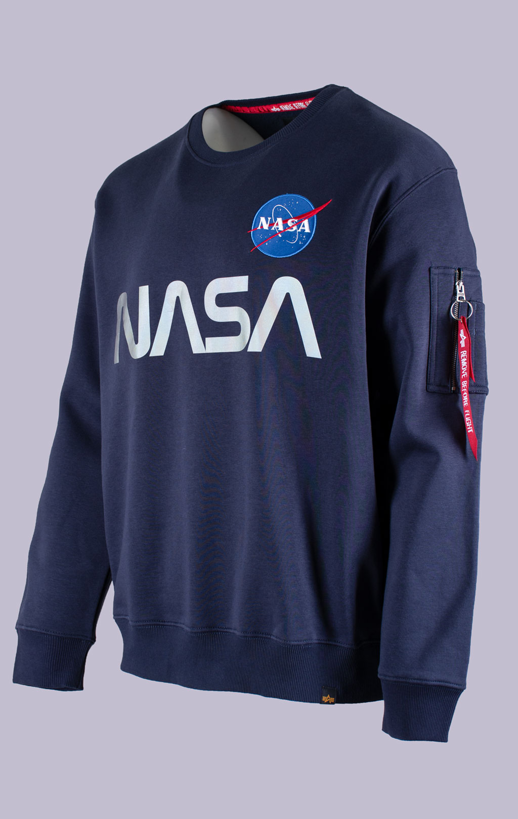Свитшот ALPHA INDUSTRIES NASA reflective rep. blue 