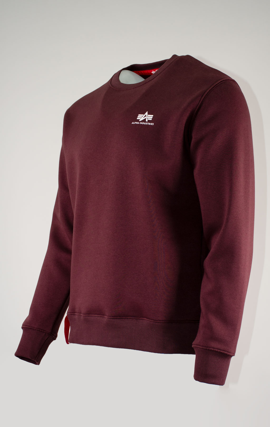 Свитшот ALPHA INDUSTRIES BASIC SWEATER SMALL LOGO deep maroon 