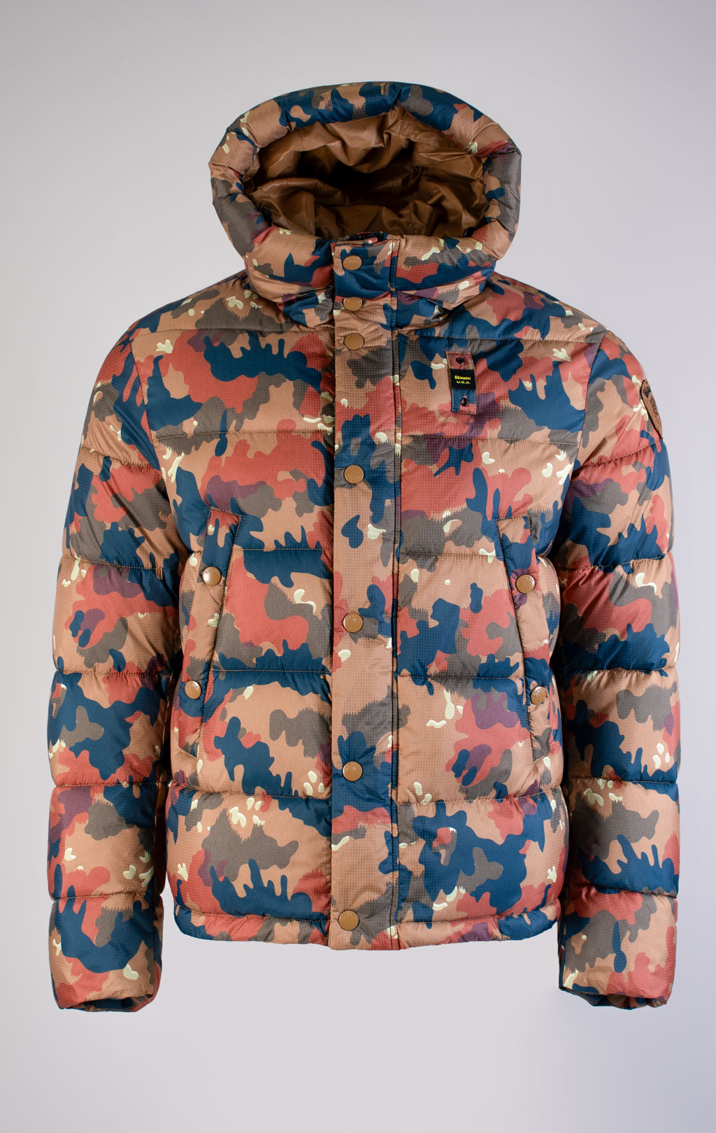 Куртка с капюшоном BLAUER BURTON ECO FW 25/26 tabacco swiss camo (C02153) 