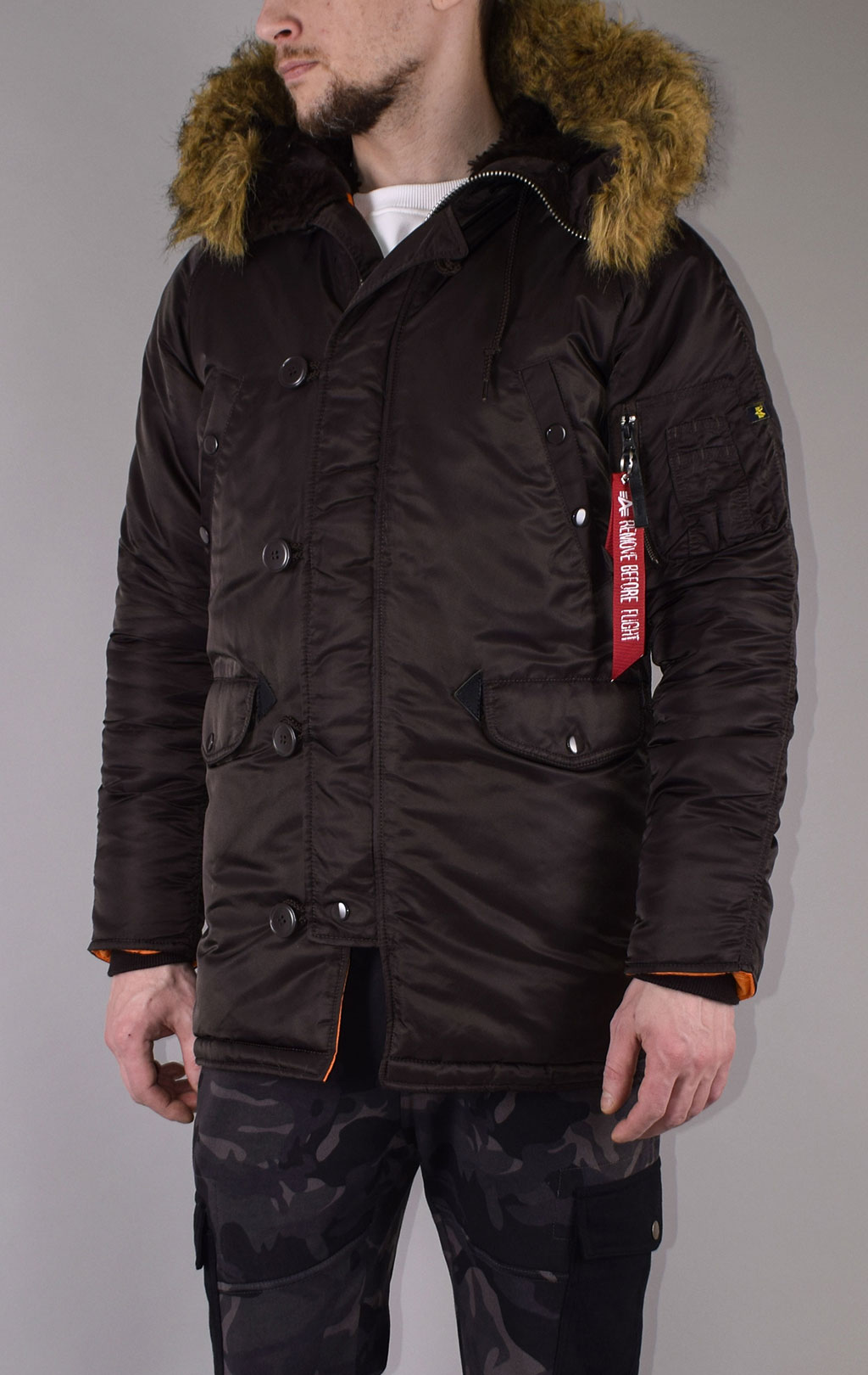 Аляска ALPHA INDUSTRIES N-3B SLIM FIT GEN-I big size deep brown 