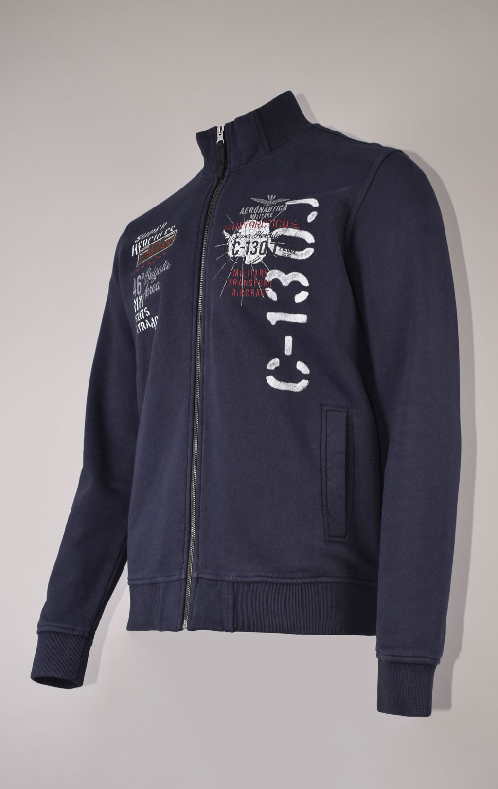 Олимпийка AERONAUTICA MILITARE big size ANTARCTICA FW 23/24/TR dark blue (FE 1819) 
