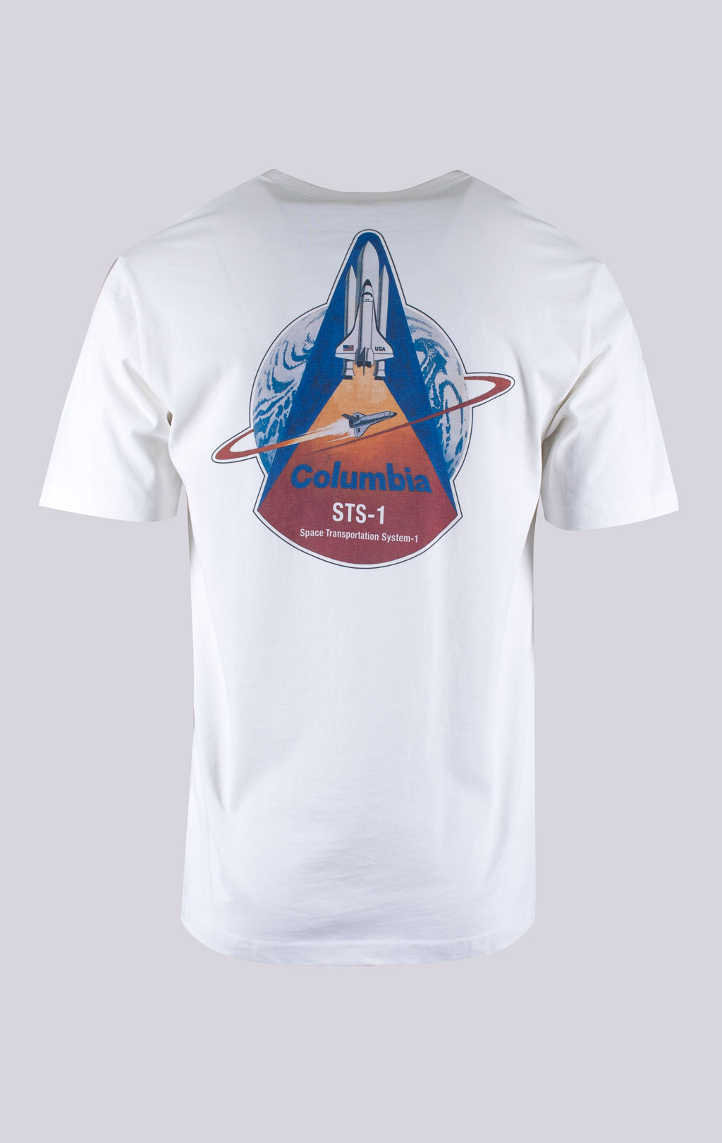 Футболка ALPHA INDUSTRIES NASA COLUMBIA TEE плотная FW 21/22 white 