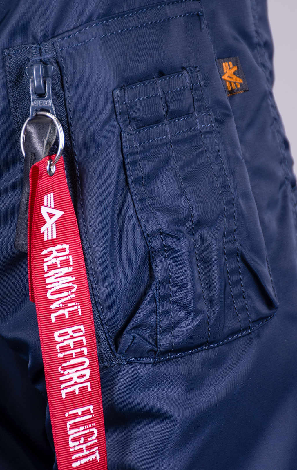 Аляска ALPHA INDUSTRIES CLASSIC N-3B натур. мех rep. blue 