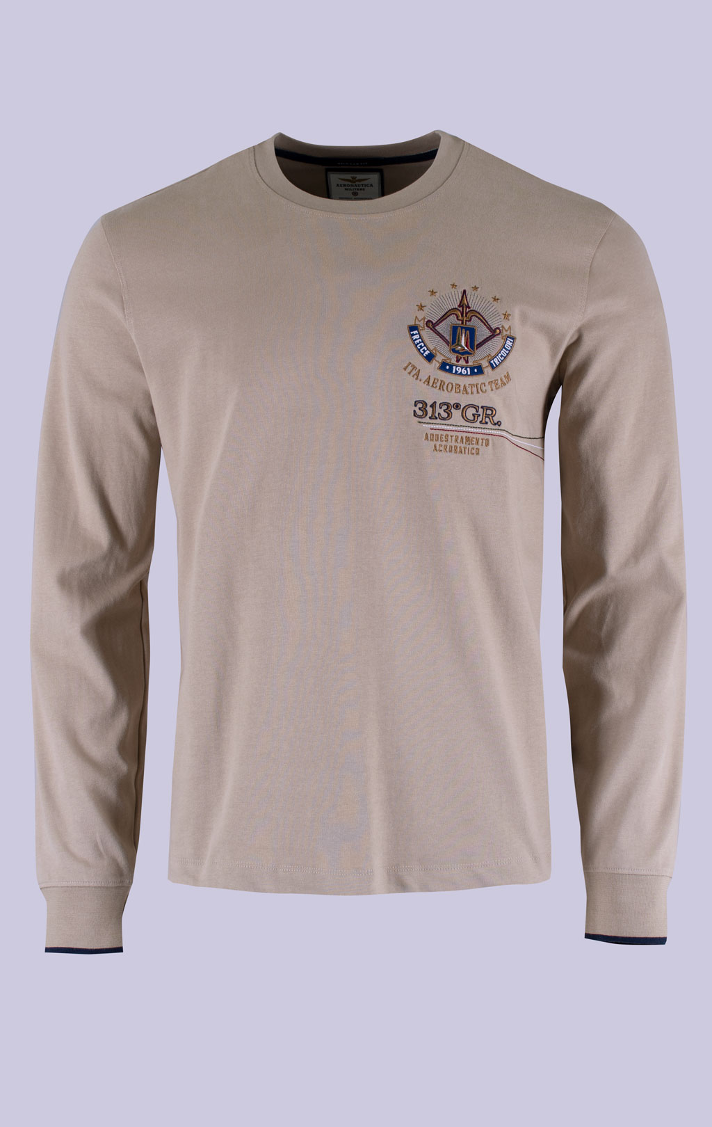 Лонгслив AERONAUTICA MILITARE FW 26/27/BD hazelnut (TS 2573) 